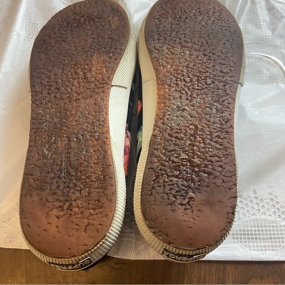 Superga Anthropologie Sneakers Floral Velvet Low Top Platform Women’s 9 1/2 - Picture 6 of 9